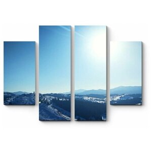 Модульная картина Зимний пейзаж 180x135