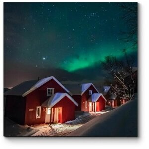 Модульная картина Зимняя ночь 110x110