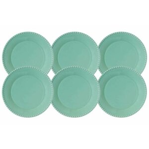 Набор 6 тарелок закусочных Tiffany, аквамарин, 19 см (Easy Life)
