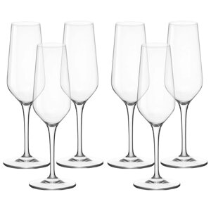 Набор бокалов Bormioli Rocco Electra Flute для шампанского, 230 мл, 6 шт., прозрачный