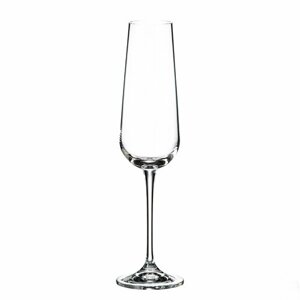 Набор бокалов для шампанского Crystalite Bohemia "Ardea" 220 мл. 6 шт, прозрачные