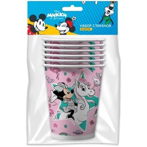 Набор бумажных стаканов ND Play Minnie Mouse, розовые - 3, 250 мл 6 штук 299225