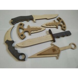 Набор из 6 деревянных ножей