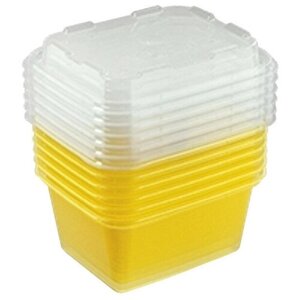 Набор контейнеров беросси Zip mini для заморозки 6 шт 0,35л лимон пластик