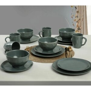 Набор столовой посуды бренда KERAMIKA серии "ORGANIC" на 4 персоны (16 предметов)