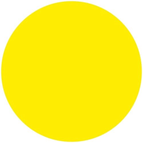 Наклейка информационная Оранжевый Слоник "Желтый круг", для слабовидящих, 15 х 15 см