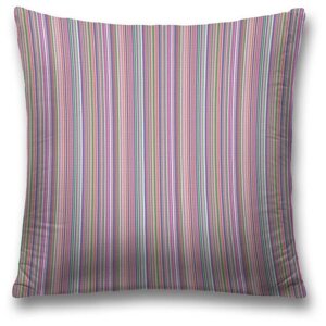 Наволочка декоративная на молнии, чехол на подушку JoyArty "Разноцветные полосы" 45х45 см