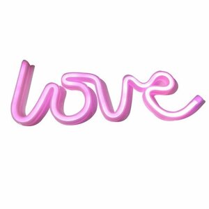 Неоновая вывеска "love", 35,5*13 см