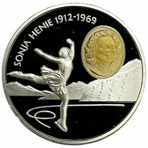 Норвегия, памятная медаль "Соня Хени. Норвежская почетная медаль" 1999 г.