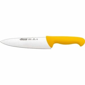 Нож кухонный Шеф Arcos 2900, рукоятка желтая, 20 см