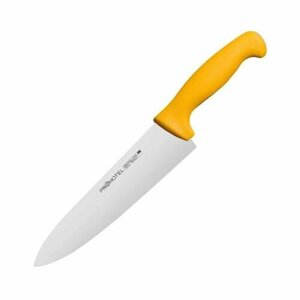Нож поварской "Проотель", сталь нерж, пластик, длина 340/200, ширина 45мм, желт, металлич.