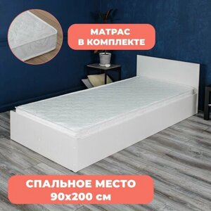 Односпальная кровать Милена с матрасом Софт, 90х200 см