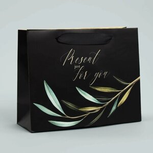 Пакет подарочный ламинированный горизонтальный, упаковка, «Present just for you», 22 х 17.5 х 8 см