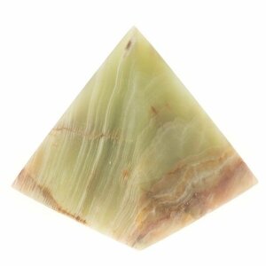 Пирамида из камня оникс зелено-коричневый 7,5х7,5х8 см (3) 123901