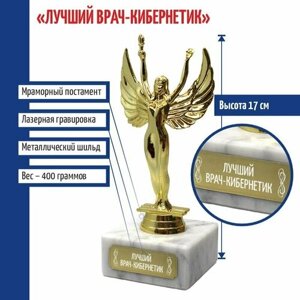 Подарки Статуэтка Ника "Лучший врач-кибернетик"17 см)
