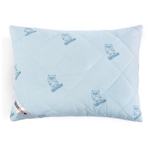 Подушка голубая 50х70 Сова коллекции ОдеялSon ТМ Мягкий сон гипоаллергенная для взрослых и детей для сна на спине, на животе и на боку