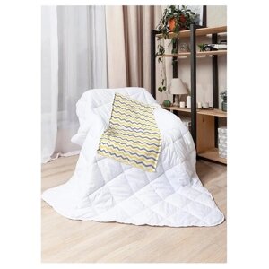 Подушка-одеяло трансформер 2в1 Ambesonne "Зигзаговые перемены", подушка 50x50 см, одеяло белое в развернутом виде 150x200 см