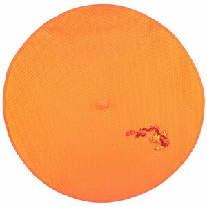 Полотенце круглое вафельное год дракона ,70см, оранжевый,181607)