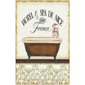 Постер / Плакат / Картина Коричневая ретро-ванна 90х120 см в подарочном тубусе