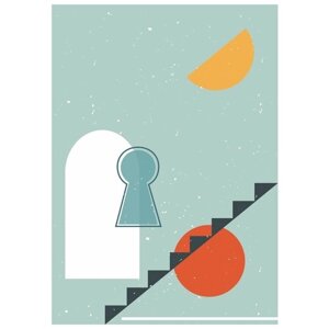 Постер / Плакат / Картина на холсте Абстракция - Лестница 60x90 см в подарочном тубусе