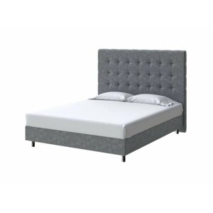 PROxSON Кровать Madrid Boxspring Standart (Ткань: Велюр Gratta 4 Серый космос) 160x200