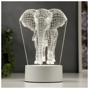 RISALUX Светильник "Слон" LED белый от сети 9,5х12,5х19см