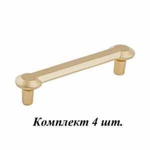Ручка мебельная скоба "Шеверни", 118 (96) мм, золото, комплект 4 шт.