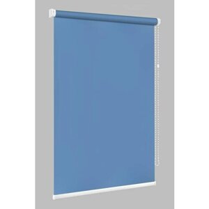 Рулонные шторы Люкс синий 85х155 см