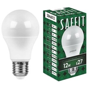 Saffit (10 шт.) Лампа светодиодная Saffit E27 12W 6400K Шар Матовая SBA6012 55009