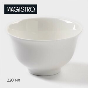 Салатник фарфоровый Magistro «Бланш», 220 мл, d=10 см, цвет белый