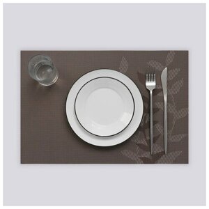 Салфетка сервировочная на стол "Росток", 45х30 см, цвет серый