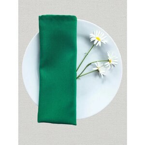 Салфетки декоративные тканевые для сервировки стола (зеленый) набор 6 штук 45х45