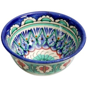 Шафран Пиала Риштанская Керамика, 200 мл 6 см разноцветный/синий 11 см 1 200 мл