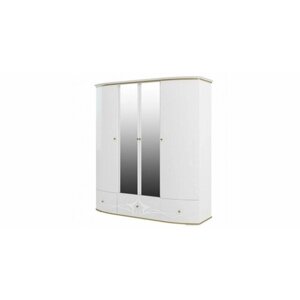 Шкаф для одежды Неман Либерти МН-313-04 белый глянец/белый текстурный