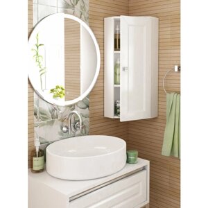 Шкаф для ванной комнаты, REGENT style, ПеналГранд1д/угловой/правый, цвет белый, 86*31*31