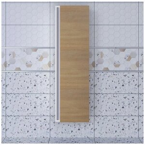 Шкаф-пенал для ванной комнаты Uperwood Barsa 35*30*120 см, подвесной, белый/дуб сонома