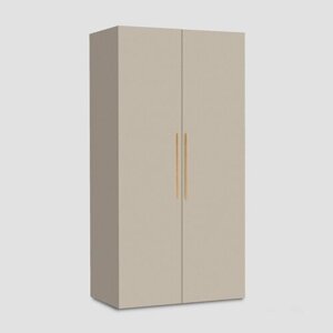 Шкаф распашной для одежды "Аспен" Е6.04 С полками 233х90х51 см Кашемир с золотыми ручками