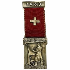 Швейцария, медаль "Швейцарская ассоциация стрелкового спорта. Чемпионат рабочих"инженер) 1960 г.