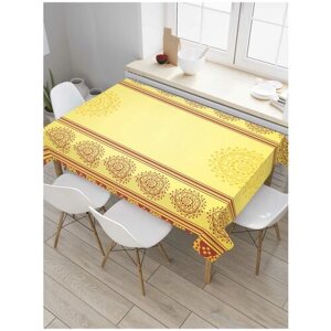 Скатерть прямоугольная JoyArty на кухонный стол "Ажурный коврик" из оксфорда, 180x145 см