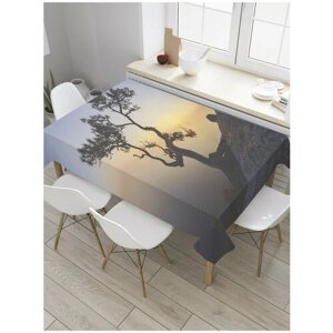 Скатерть прямоугольная JoyArty на кухонный стол "Цепляясь за скалы" из оксфорда, 180x145 см