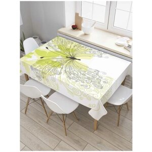 Скатерть прямоугольная JoyArty на кухонный стол "Чудеса с бабочками" из оксфорда, 120x145 см