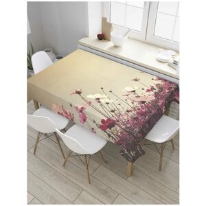 Скатерть прямоугольная JoyArty на кухонный стол "Цветы тянутся к свету" из оксфорда, 120x145 см