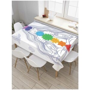 Скатерть прямоугольная JoyArty на кухонный стол "Дева природа" из оксфорда, 120x145 см