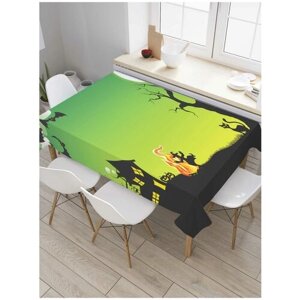 Скатерть прямоугольная JoyArty на кухонный стол "Домик ведьмы" из оксфорда, 120x145 см