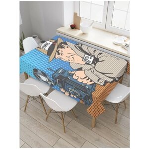 Скатерть прямоугольная JoyArty на кухонный стол "Фото для прессы" из оксфорда, 120x145 см