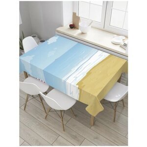 Скатерть прямоугольная JoyArty на кухонный стол "Маяк в море" из оксфорда, 120x145 см