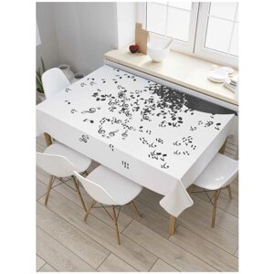 Скатерть прямоугольная JoyArty на кухонный стол "Музыкальный разлом" из оксфорда, 120x145 см