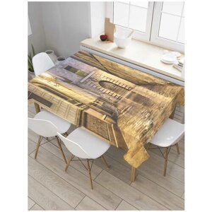 Скатерть прямоугольная JoyArty на кухонный стол "Освещенный тупик" из оксфорда, 120x145 см