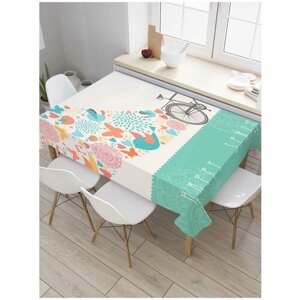 Скатерть прямоугольная JoyArty на кухонный стол "Романтический путь" из оксфорда, 120x145 см