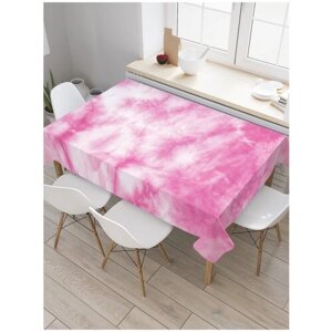 Скатерть прямоугольная JoyArty на кухонный стол "Розовая фантазия" из оксфорда, 180x145 см